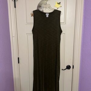 Nicole Miller Olive Ribbed Top